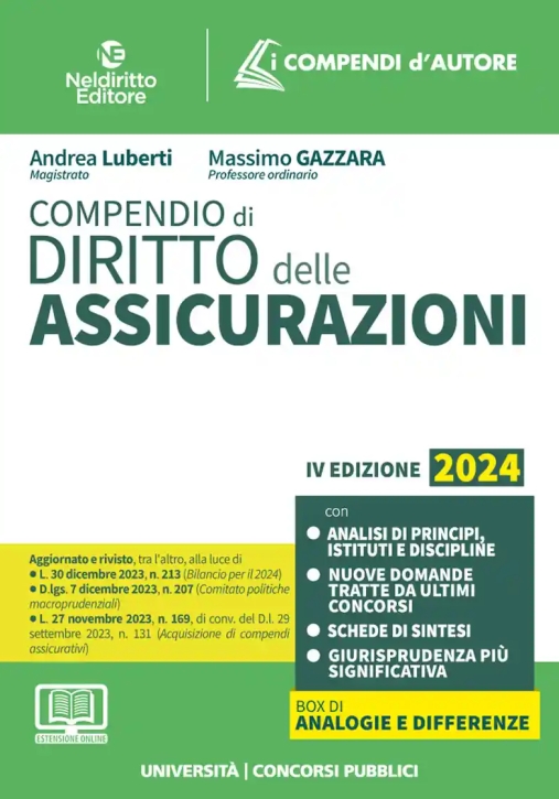 Immagine 0 di Compendio Diritto Assicurazioni 2024 6e.