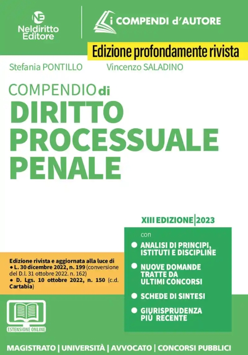 Immagine 0 di Compendio Processuale Penale 2023 13ed.