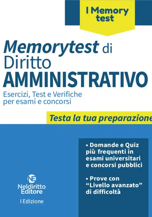 Immagine 0 di Memorytest Diritto Amministrativo