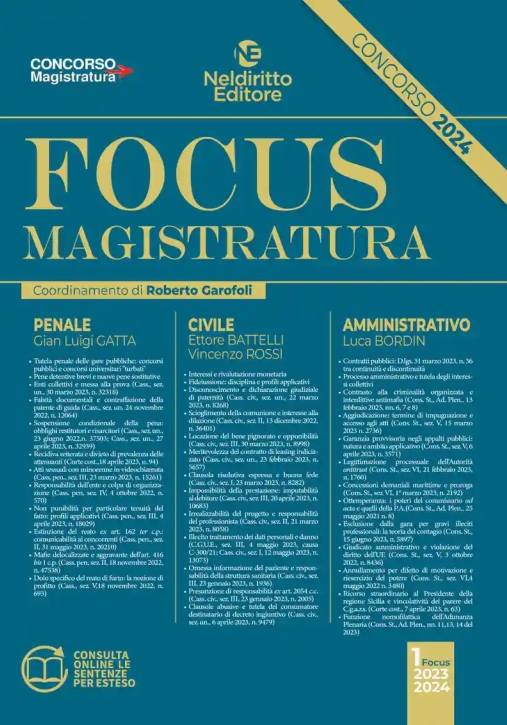 Immagine 0 di Focus Magistratura 2023