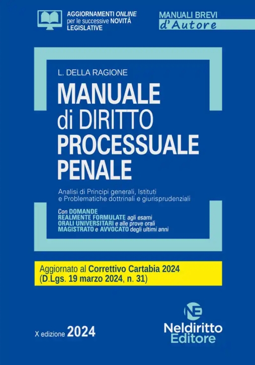 Immagine 0 di Manuale Breve Dir.process. Penale 2024