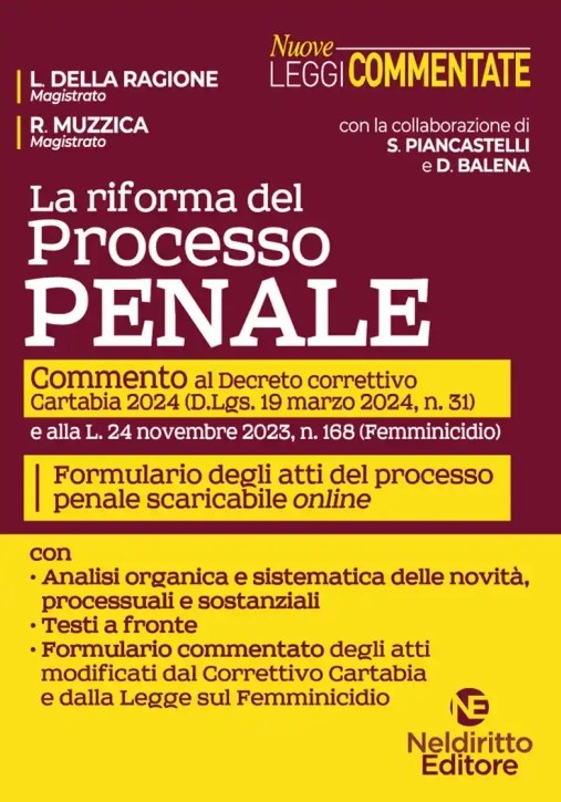 Immagine 0 di Riforma Del Processo Penale