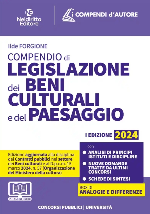 Immagine 0 di Compendio Legislazione Beni Culturali