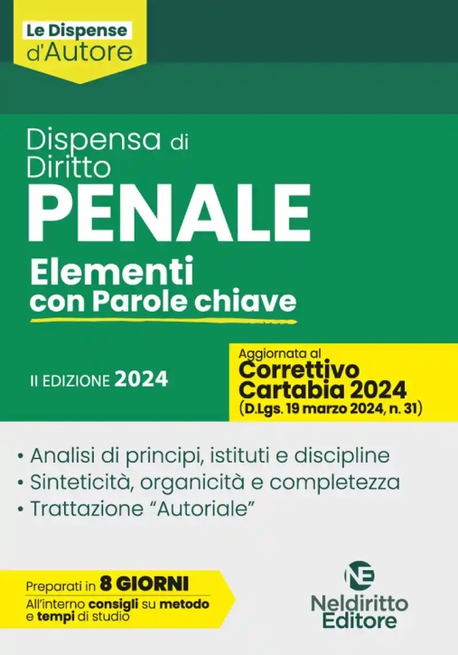 Immagine 0 di Dispensa Diritto Penale 2024 2ed.