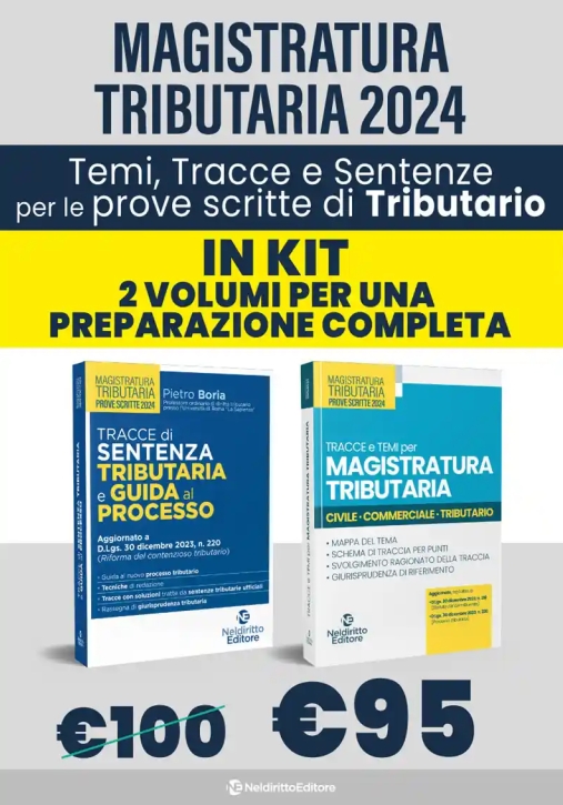 Immagine 0 di Kit 2v - Sentenza Tributaria + Tracce Magistratura Tributaria