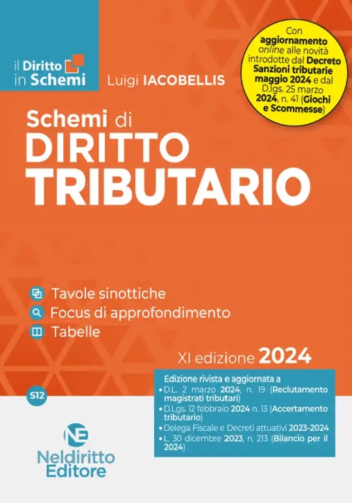 Immagine 0 di Schemi Diritto Tributario 2024