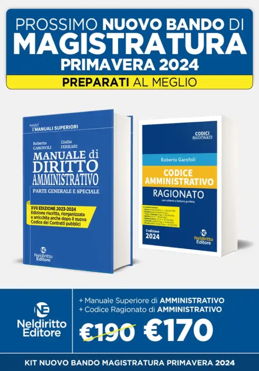 Immagine 0 di Kit Amm.vo 2024 Magistratura 2 Vol.