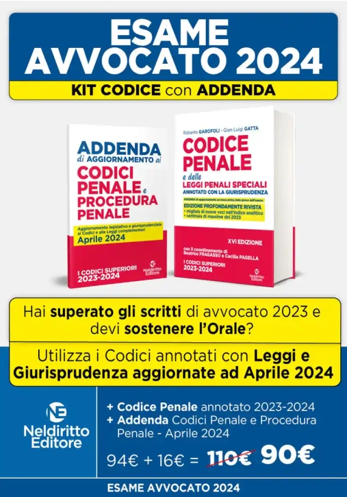 Immagine 0 di Kit 2v - Codice Penale Ed.2023 + Addenda Ed.2024