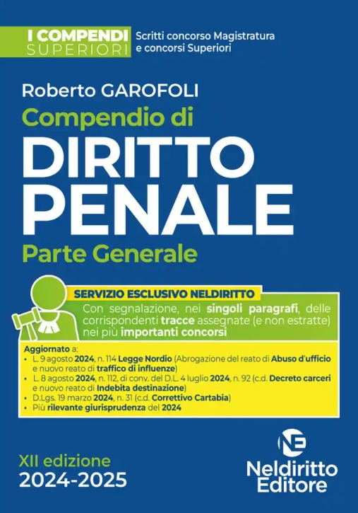 Immagine 0 di Compendio Diritto Penale P.gen.2024 Sup.