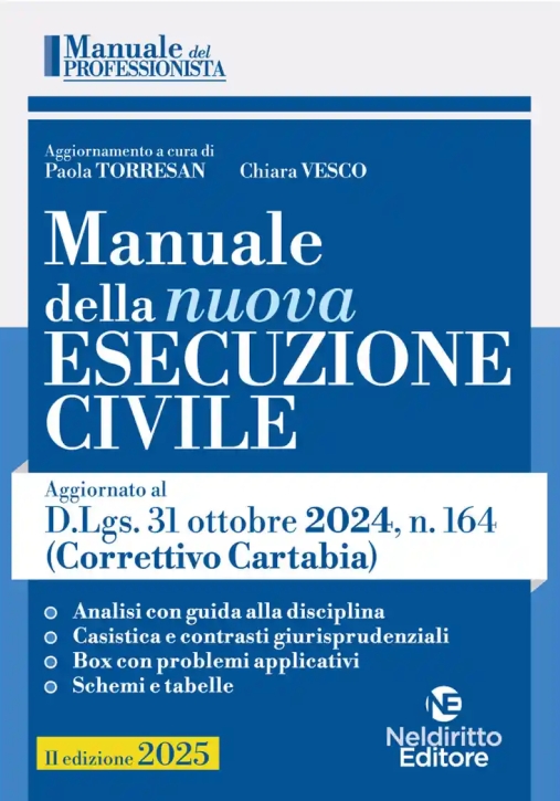 Immagine 0 di Manuale Nuova Esecuzione Civile 2ed.2024