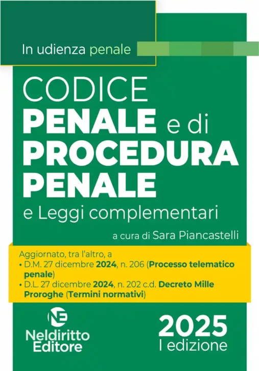 Immagine 0 di Codice Penale Proc.pen.leggi Compl.2025