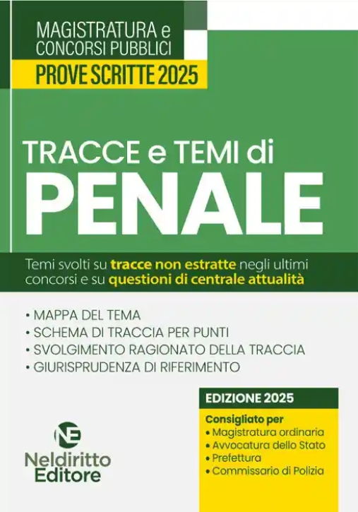 Immagine 0 di Tracce Temi Penale 2025 Magistratura