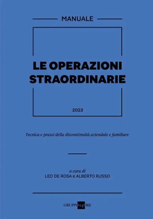 Immagine 0 di Manuale Operazioni Straordinarie 2023