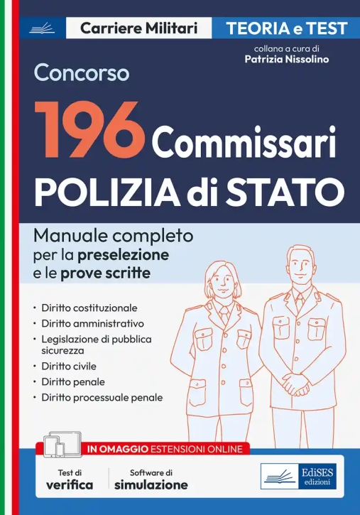 Immagine 0 di 196 Commissari Polizia Di Stato - Manuale Completo