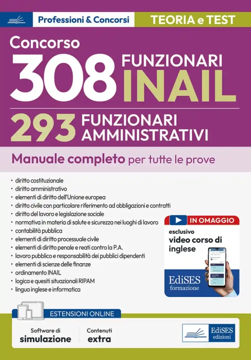 Immagine 0 di Inail - 308 Funzionari Amministrativi - Manuale