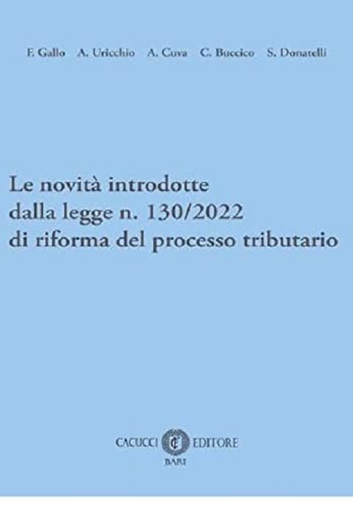 Immagine 0 di Novita' Introdotte Legge 1302022 Tribut