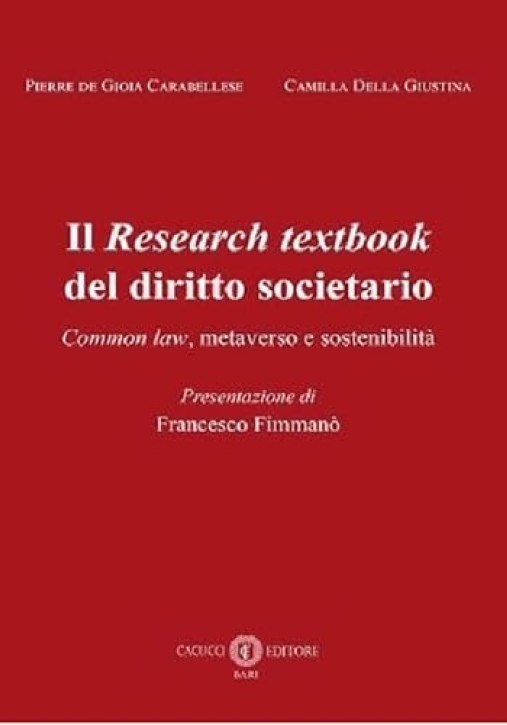 Immagine 0 di Research Textbook Del Diritto Societario