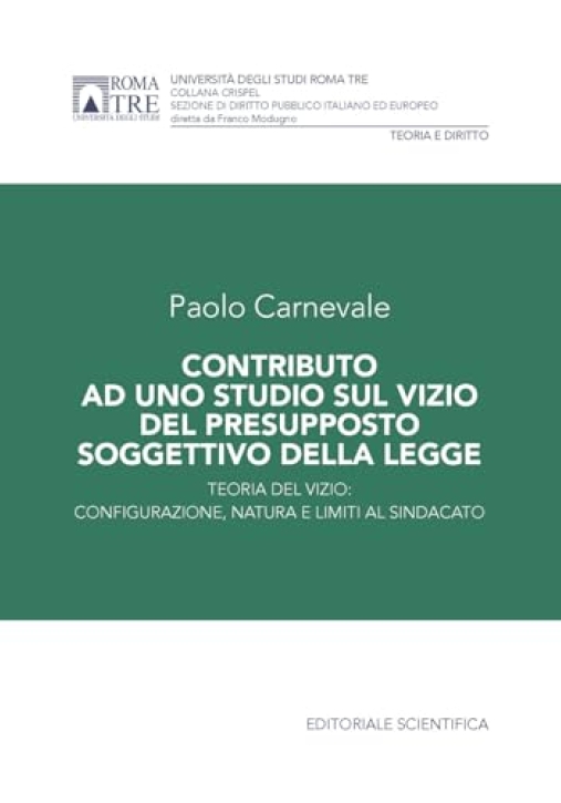 Immagine 0 di Contributo Uno Studio Sul Vizio Presupp.