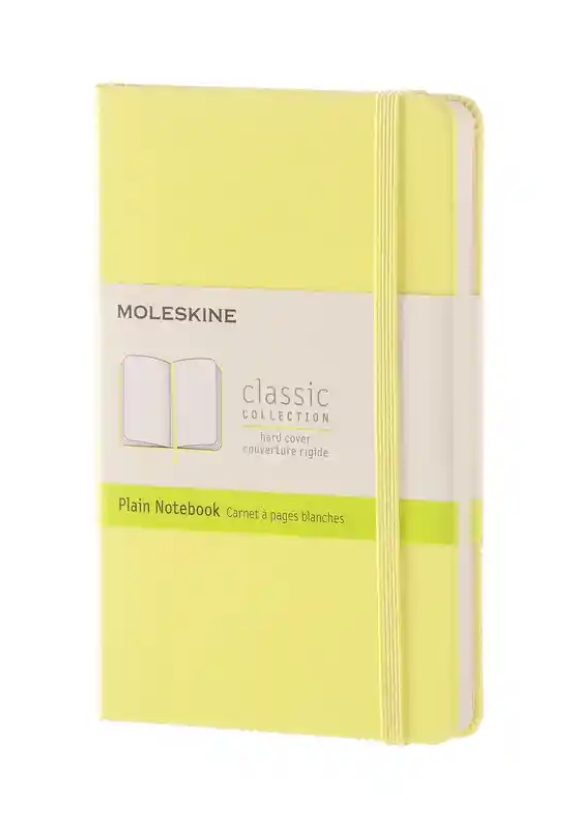 Notebook Pkt Plain Citron Yellow Hard Cover