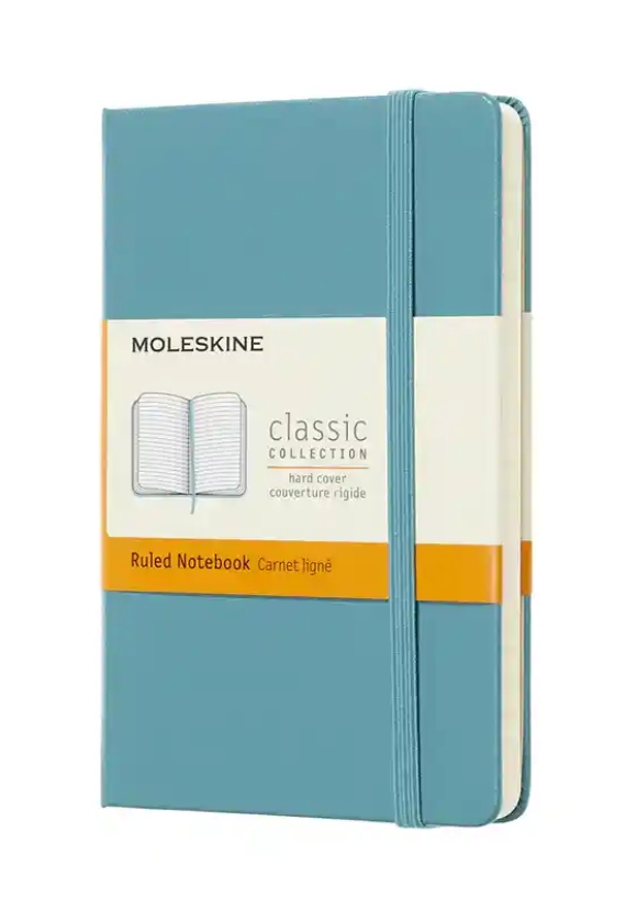 Moleskine Classic Notebook Pocket Ruled Hard Cover Reef Blue