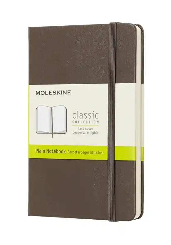 Moleskine Classic Notebook Pocket Plain Hard Cover Earth Brown