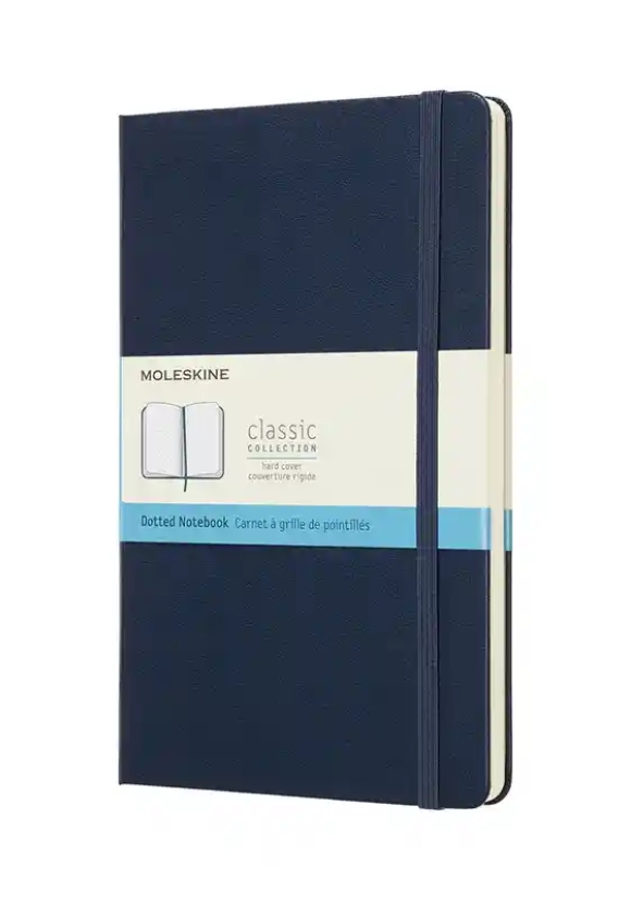 Moleskine Notebook Large Dotted Sapphire Blue Hard Cover