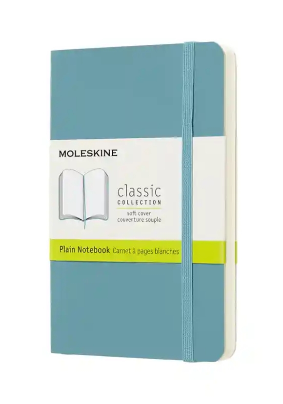 Moleskine Classic Notebook Pocket Plain Soft Cover Reef Blue