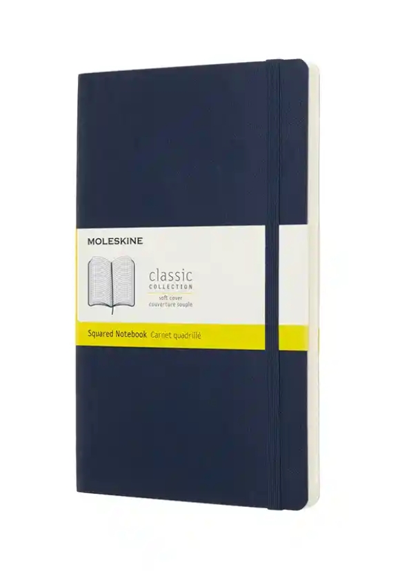 Moleskine Notebook Large Squared Sapphire Blue Soft