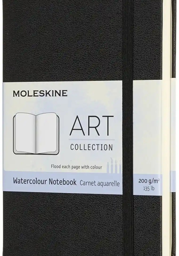 Art Watercolour Notebook Pocket Black