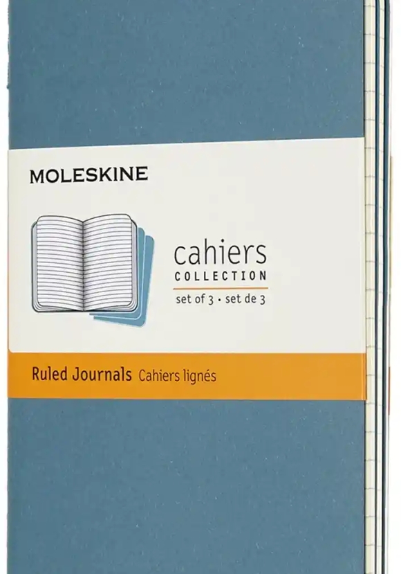 Cahier Jnls Pocket Ruled Brisk Blue