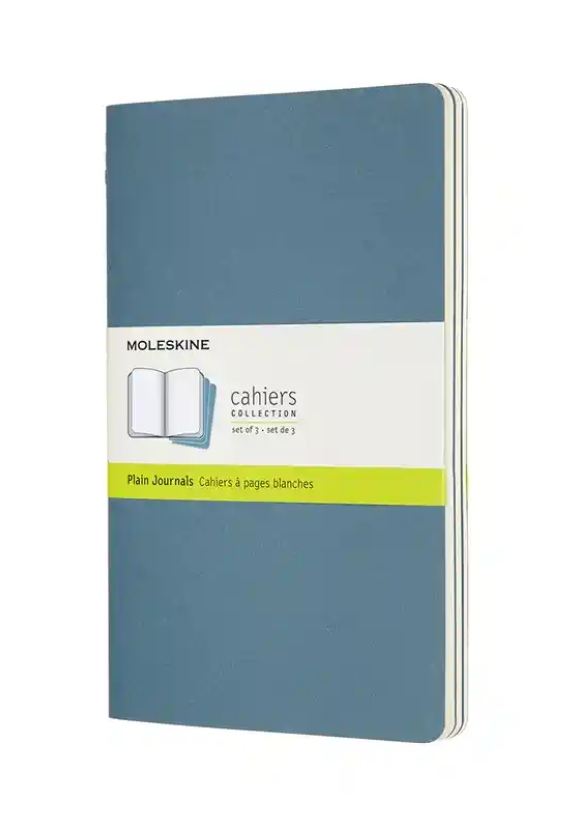 Moleskine Cahier Journals Large Plain Brisk Blue