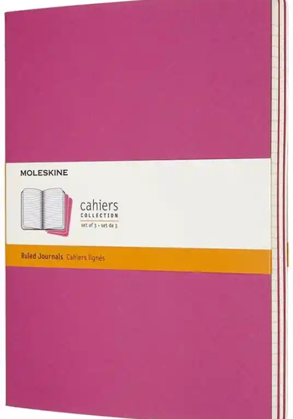 Cahier Jnls Xl Ruled Kinetic Pink