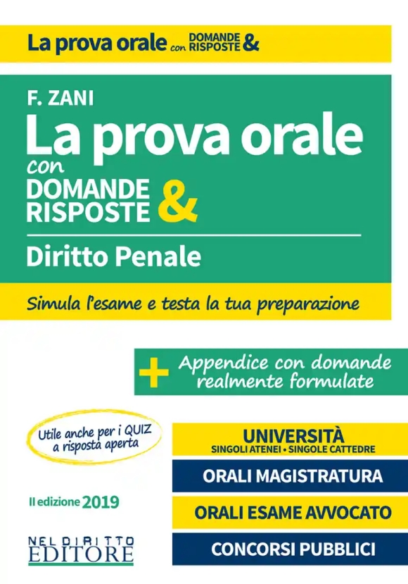 La Prova Orale - Diritto Penale