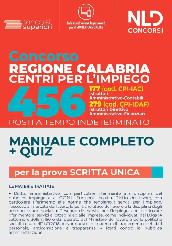 456 Centri Impiego Regione Calabria