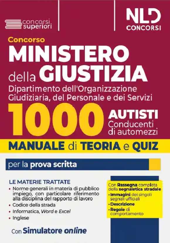 1000 Conducenti Ministero Giustizia 2024