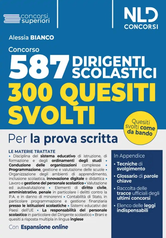 587 Dirigenti Scolastici Prova Scritta