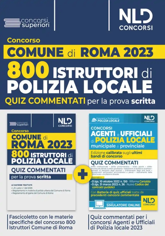 800 Istrut.polizia Locale Roma 2023 Quiz