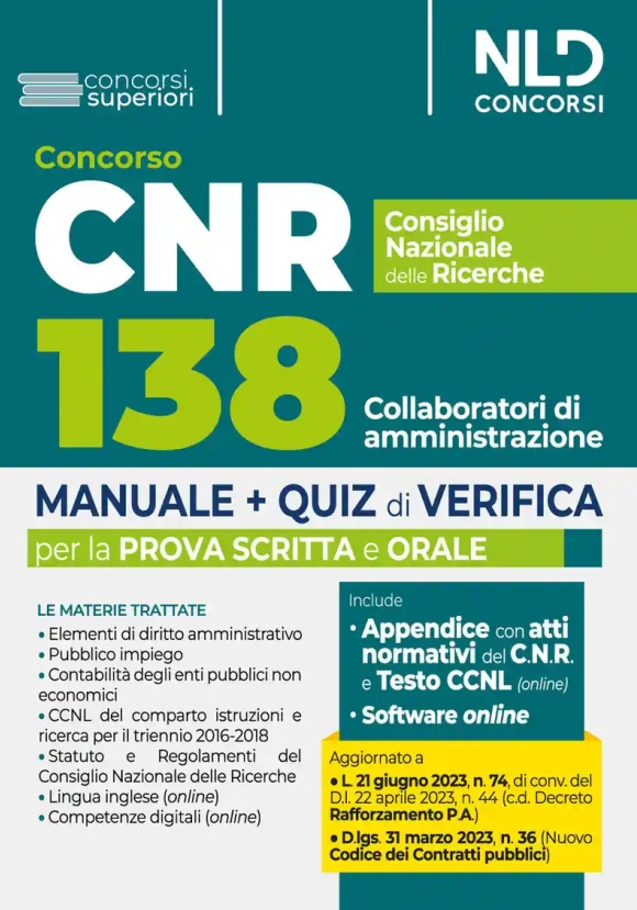 138 Collaboratori Amm. Cnr