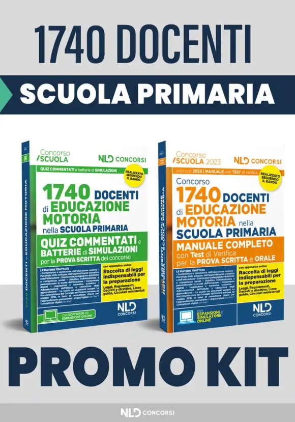 Kit 2v - 1740 Docenti Educazione Motoria - Manuale + Quiz