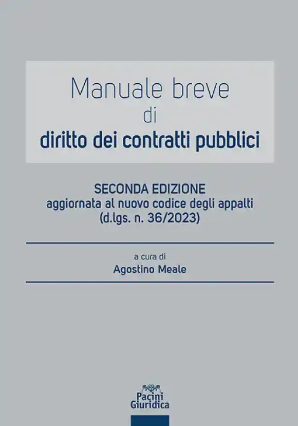 Manuale Breve Diritto Contratti Pubblici