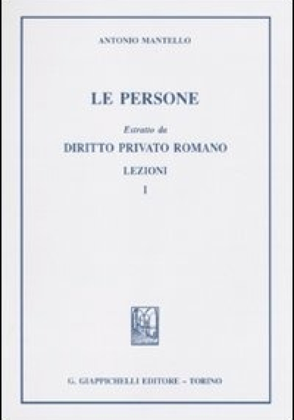 Le Persone Estratto Dir.privato Romano 1