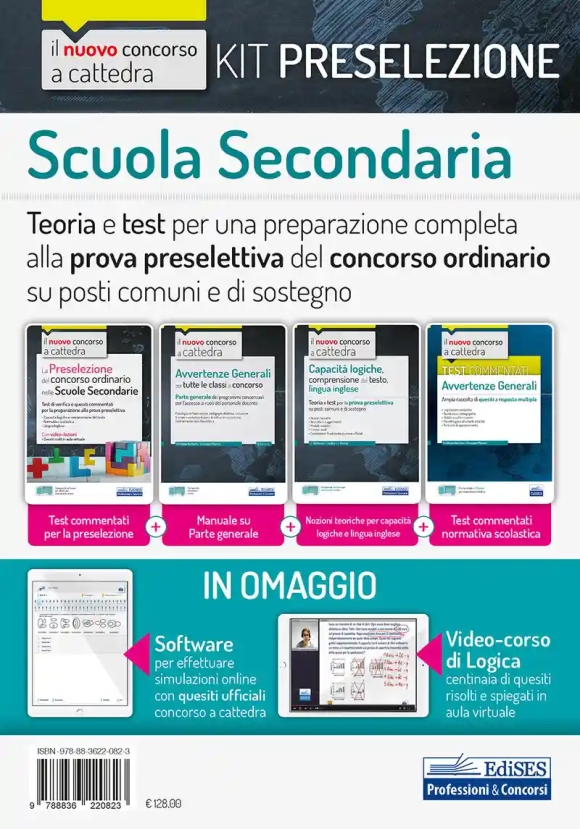 Kit 4v - Preselezione Scuola Secondaria - Prova Preselettiva + Sostegno