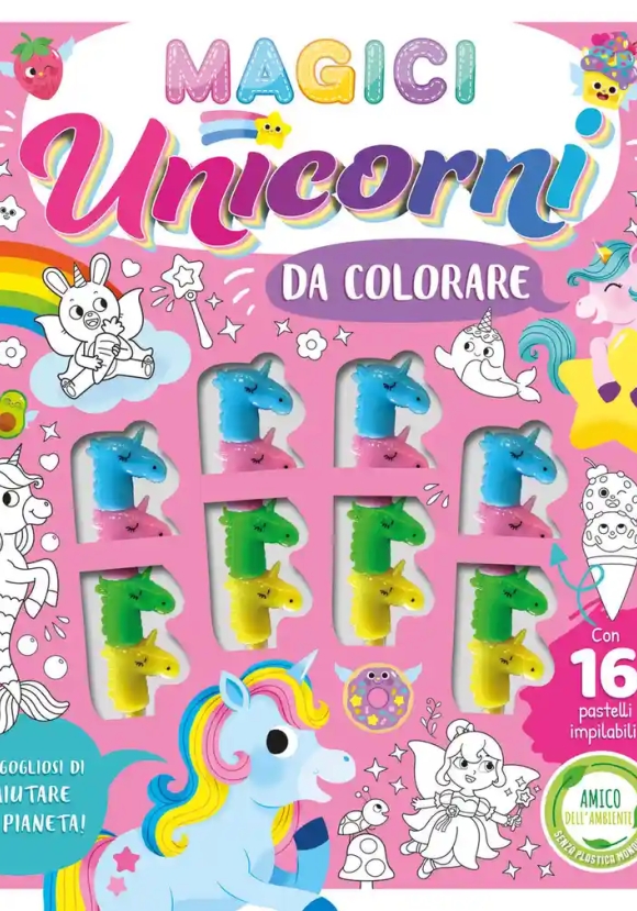 Magici Unicorni Da Colorare. Ediz. A Colori. Con 16 Pennarelli Impilabili