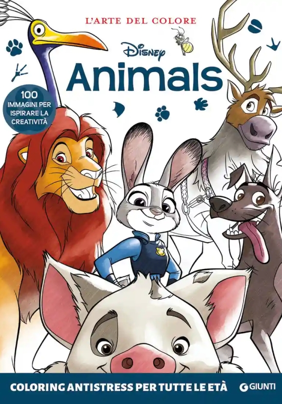 Disney Animals. Coloring Antistress Per Tutte Le Et?. Ediz. Illustrata