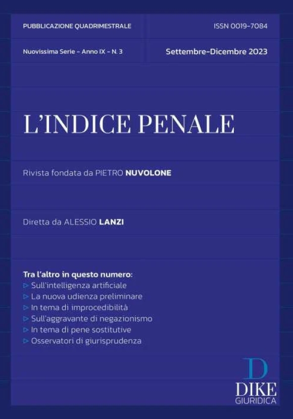 Rivista - L'indice Penale N3/2023