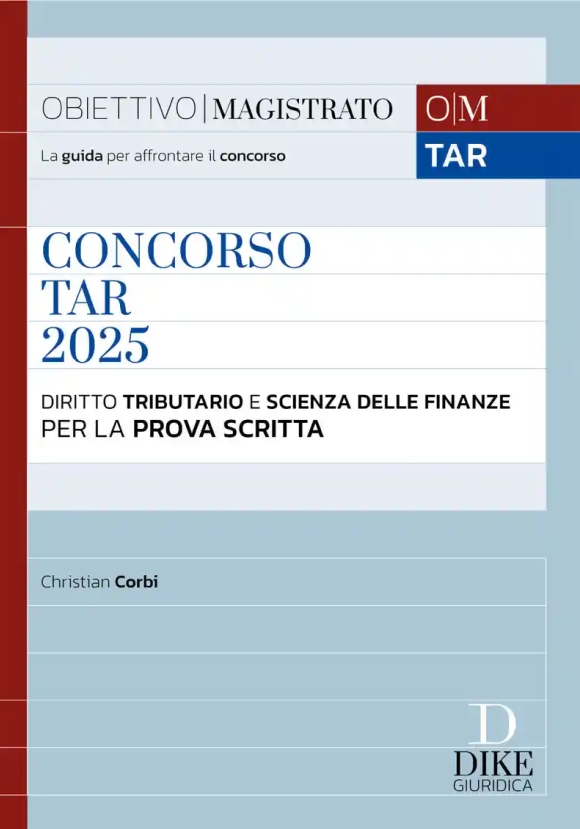 Concorso Tar 2025 Dir.tribut.scienze Fin