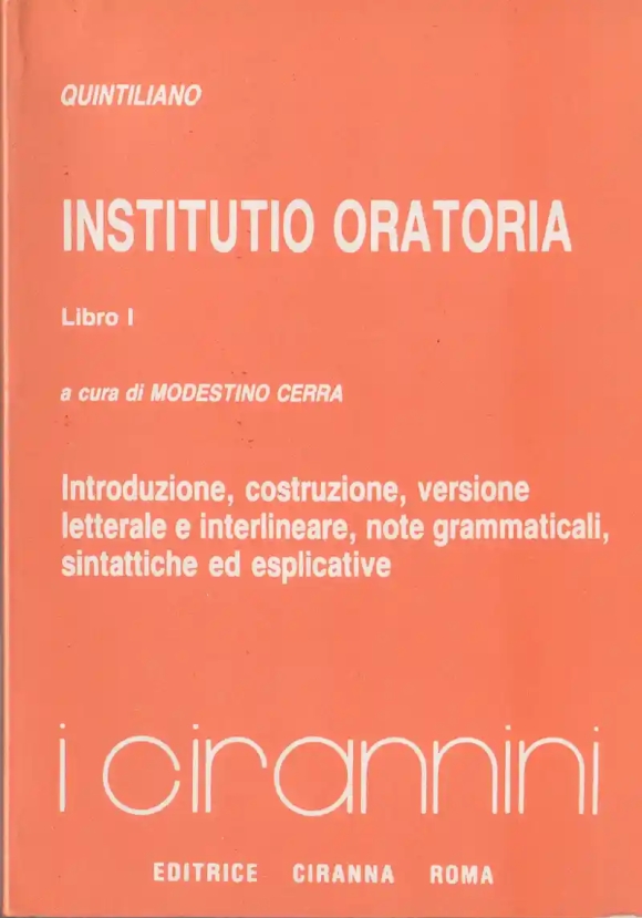 Institutio Oratoria - Lib. I