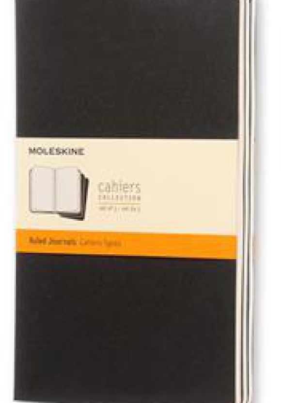 Cahier Jnls Large Ruled Black