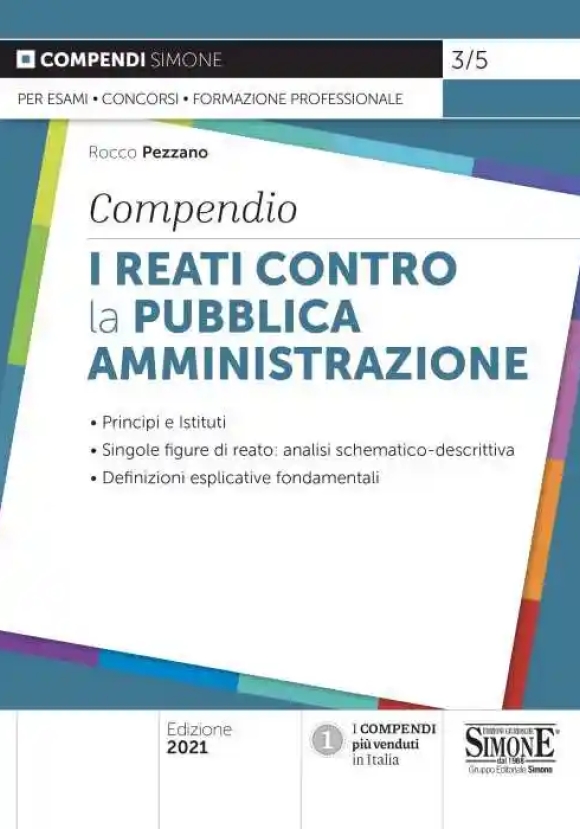 Reati Contro La Pubblica Amministrazione. Compendio. Principi E Istituti. Singole Figure Di Reato: A