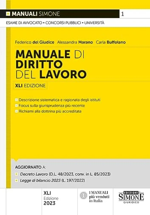 Manuale Diritto Del Lavoro 41ed.